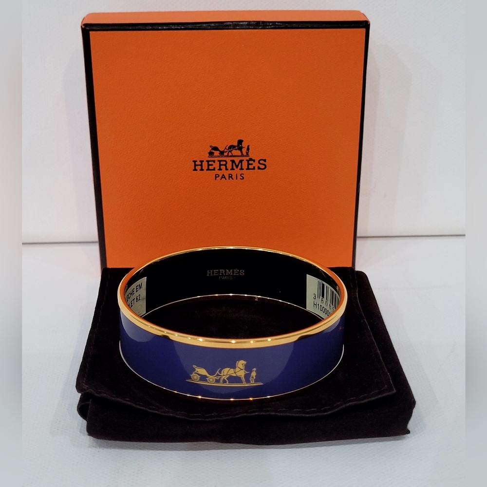 HERMES Bracelet, Caleche Enamel, NEW 62mm - Picture 3 of 9